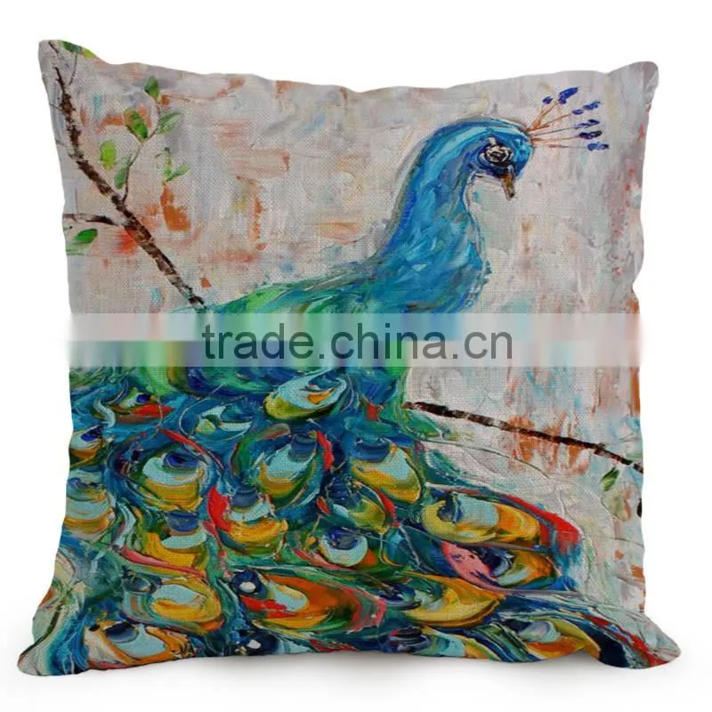 Peacock Cushion Covers Ethical Style Pillows Cases 6Styles Rectangle Sitting Room Besroom Decoration Sofa Pillowcase Gift