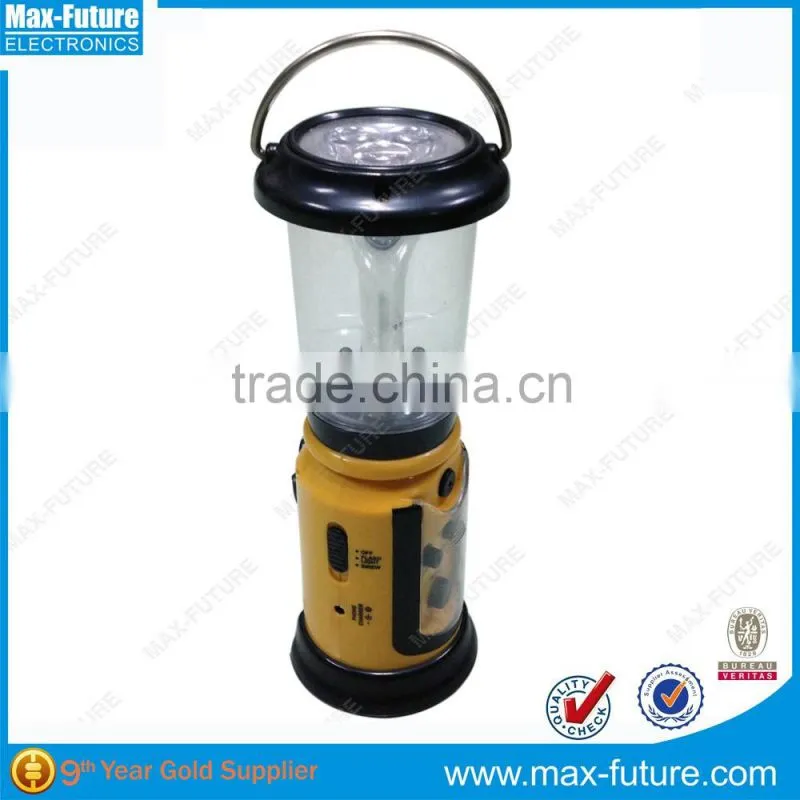 Portable dynamo hand crank flashlight am/fm radio with led flashlight