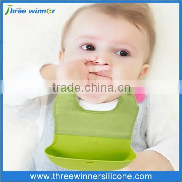 Cheap wholesale silicone bib waterproof baby bib