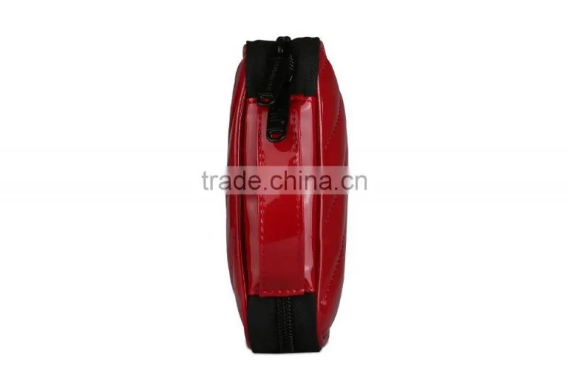 Hot Sale BUBM PU Leather Red zipper Hand Bag CD Box,CD DVD Case