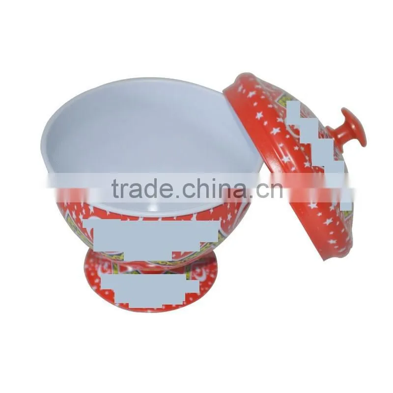 Wine cup shape candle tin box metal candle jars wax tin holder with lid/tin wine cup