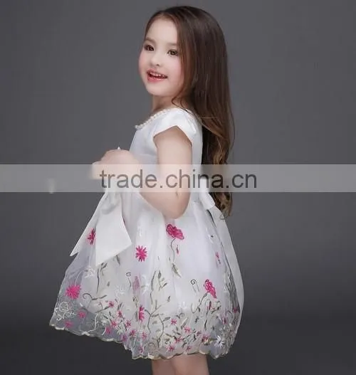 2016 Europe stylish sweet baby children wedding dress handmade embroidered children clothing 2016 girls dress