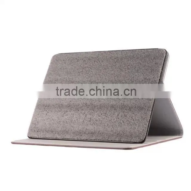 Hot sale tablet leather case for iPad 6,wallet stand case for ipad air 2