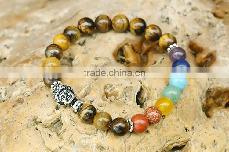 top sale Buddha Beads Bracelets For tiger eye stone bracelet
