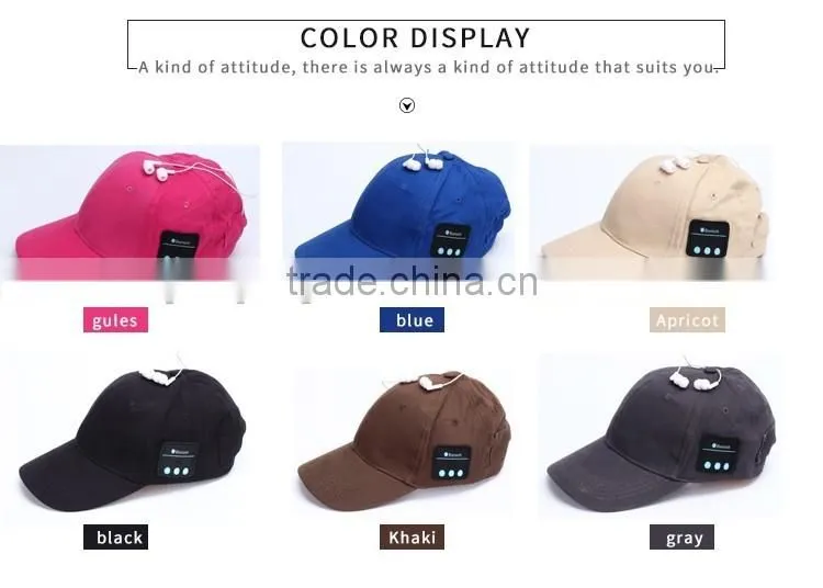 Smart Bluetooth Cap Baseball Cap Sun For Phones Outdoor Sport Bluetooth Stereo Music Hat Wireless headphone