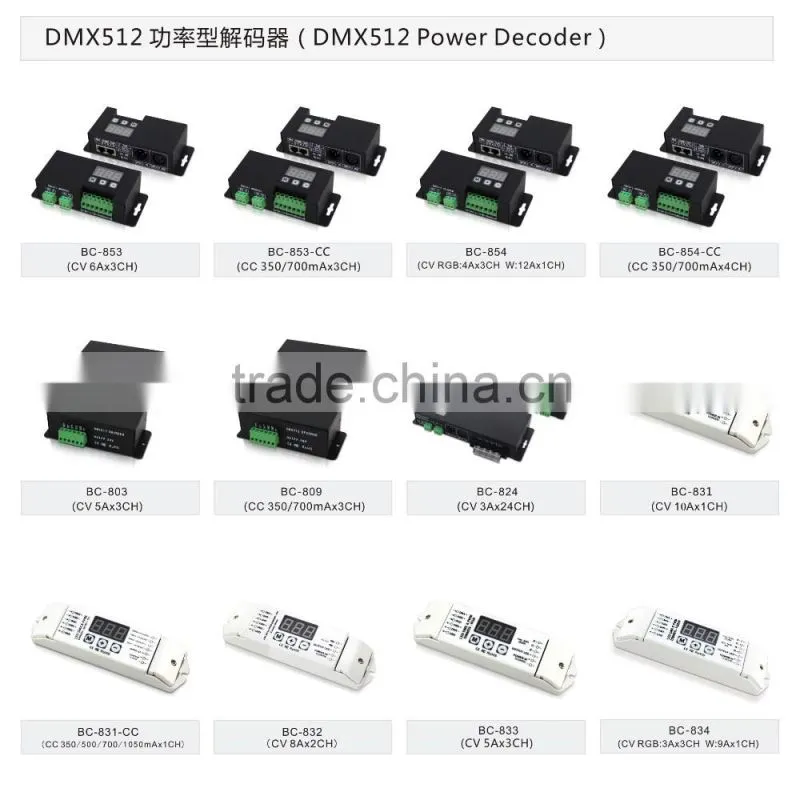 dmx512 decoder 4channel BC-834