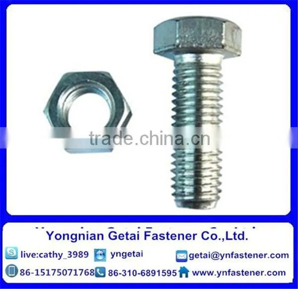DIN standard M26 hex bolt with nut