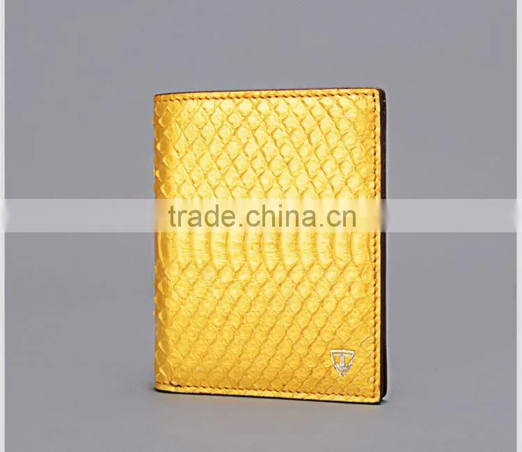 High Quality Handmade Lady Bifold Wallet Genuine Snake Skin Leather Wallet For Women