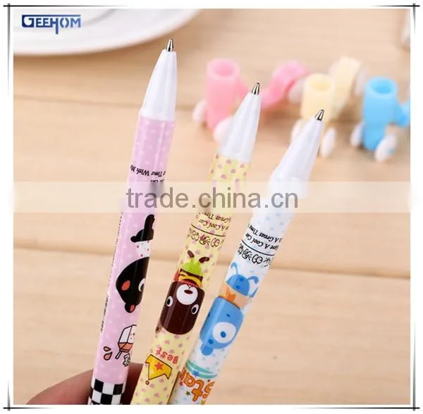 2015 novelty ballpoint pen cartoon scooter shape pen for kids