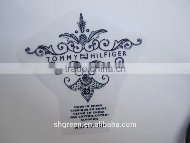 Transparent film size heat transfer label tags for T-shirt