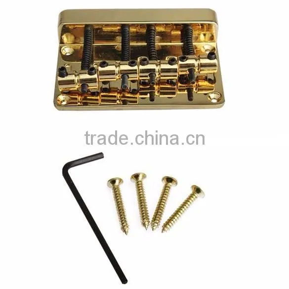 High Quality Vintage Gold 4 Strings Bass Bridge Jazz Guitar Tone Metal Golden Upgrade Guitar Accessories