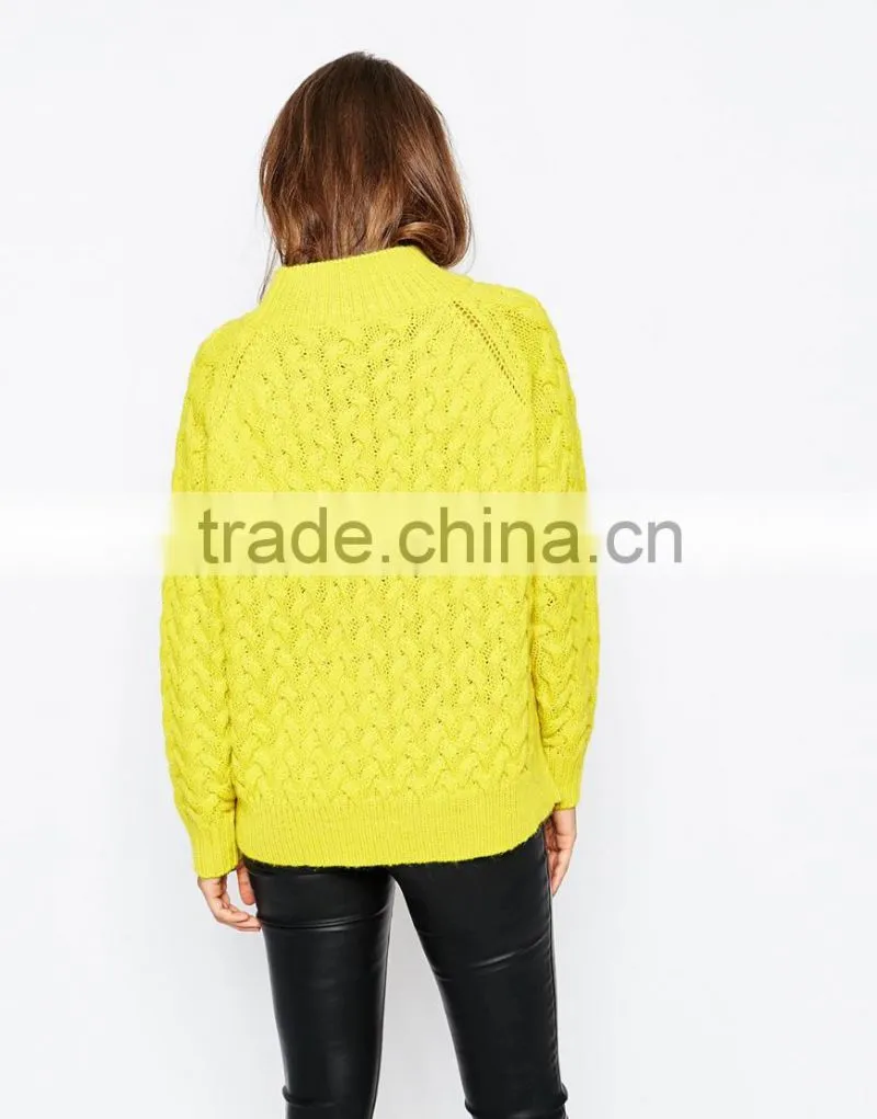 Women Acrylic and Wool knit Chunky Sweater