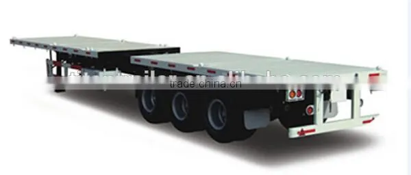 40ft 45 ft extendable container flatbed semi trailer for sale