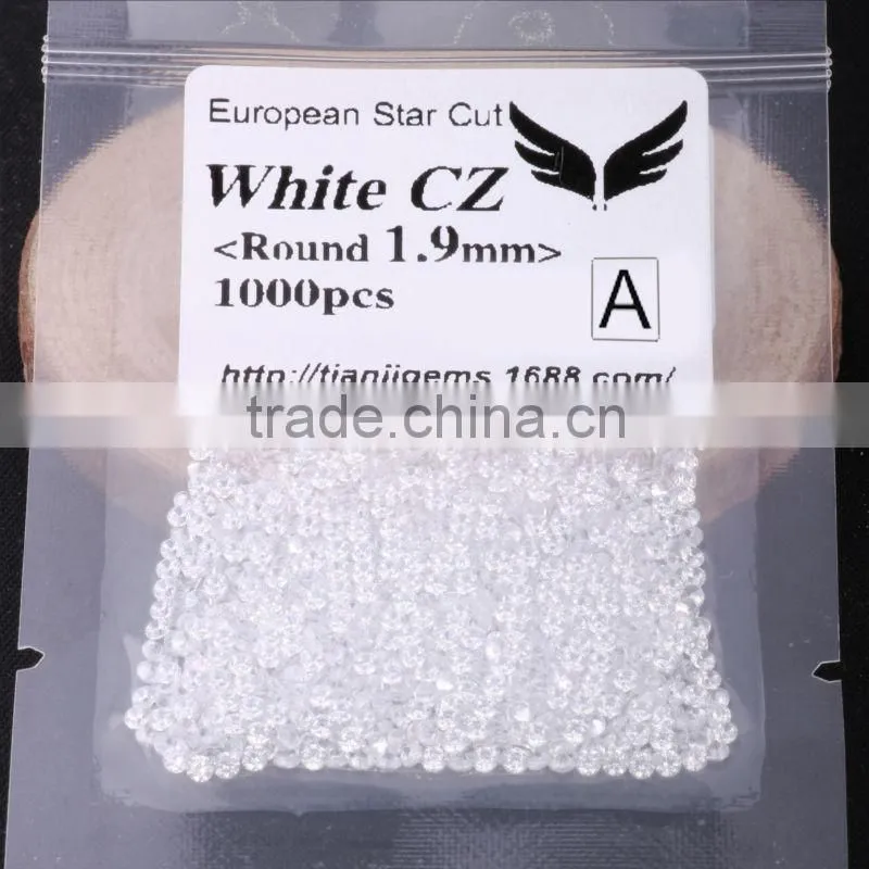 1.9mm Gypsy Setting Micro Pave Small Size Round CZ Loose