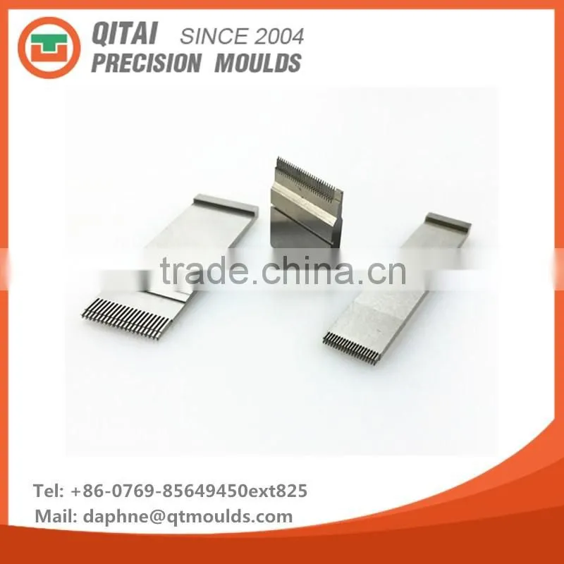 Gold supplier QITAI OEM customized high precision mould,punching mold, OKUMA CNC machining male female connectors
