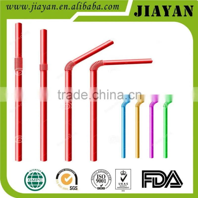 colorful flexible drinking starws from jiayan factory