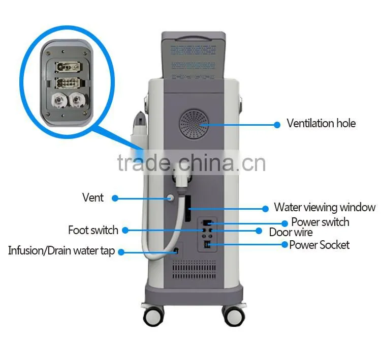 2000W BIG power 808nm diode laser hair removal personal laser hair removal machine