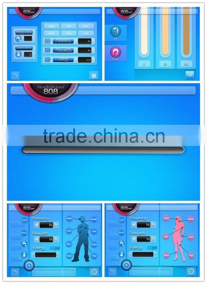 Permanent all skin types 808nm diode laser hair removal machine
