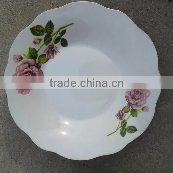Dinner used ceramic soup dish, dish and plate porcelain