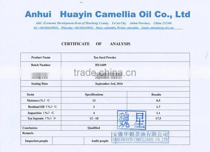 Tea Seed Powder/Meal/Cake/Pellet for Natural Fertilizer, Eco-pesticides, Aquaculture, etc.
