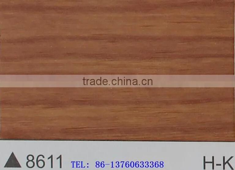 Wood Grain self-adhesion cold laminated Decoration PVC Film item 8611