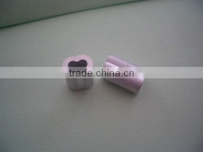 China wholesale US type sleeve oval aluminium wire rope duplex ferrules