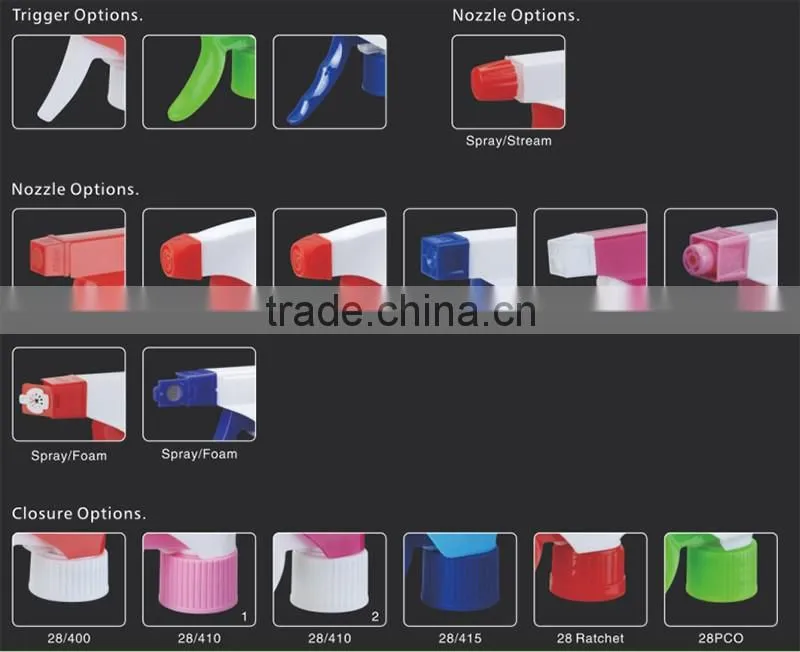 China supplier Garden sprayer,foam nozzle trigger spray, trigger sprayer