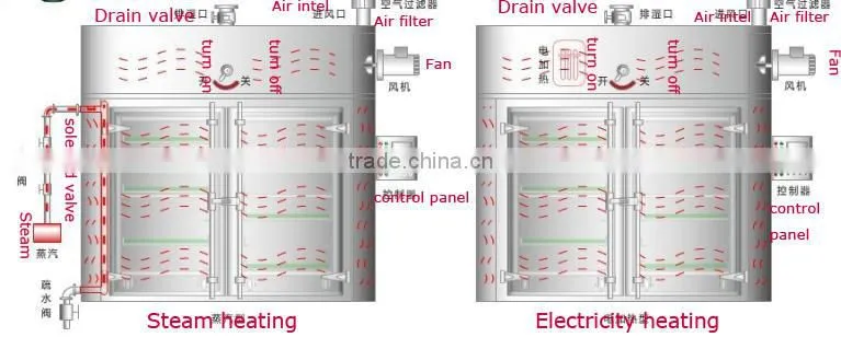 Industiral Hot Air Circulation Vegetable and Fruit Drying Equipment/Ginger Drying Machine