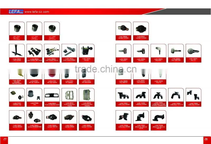 Import tractor parts Japanese used tractors kubota