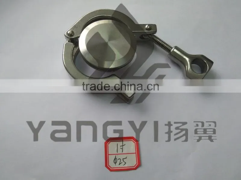 stainless steel 1'' tri clover clamp with end cap ferrule and gasket