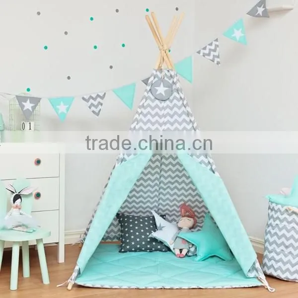 Popular indoor kids play children's canvas tent indian tee pee tipi tepees