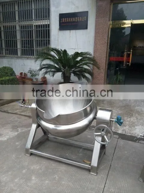 industrial full stainless steel steam jacket kettle for milk and slurry