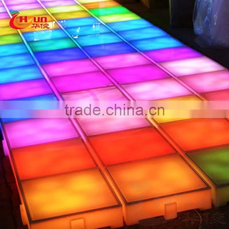DMX control led dance floor for sale/interactive led dance floor