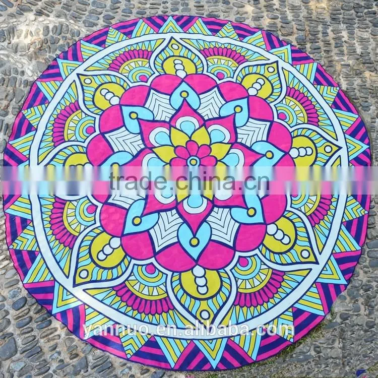 Large Round Donut Beach Towel Cotton Print For Stand by Custom