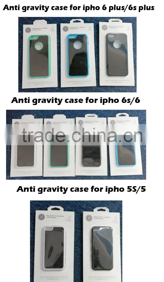 2017 new rgknse anti gravity case TPU + PC Anti-Gravity Selfie Sticky Case Cover For iPhone 5 5s 6 6s 6