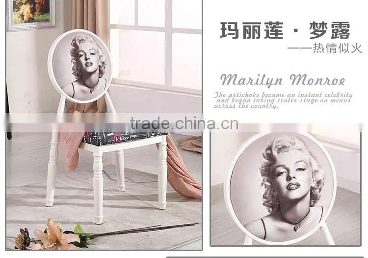 Quality European antique metal round back dining chair QL-T850