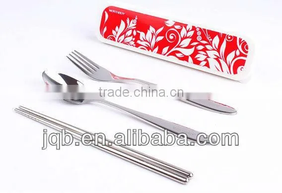Stainless Steel 430 Fish knife and spoon sets for traveling using and gift