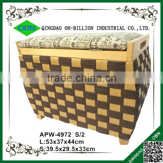 Large wooden storage bench