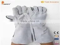 DDSAFETY Grey Welder Glove Western Safety Gloves Cheap Wholesale Cow Split Leather Gloves