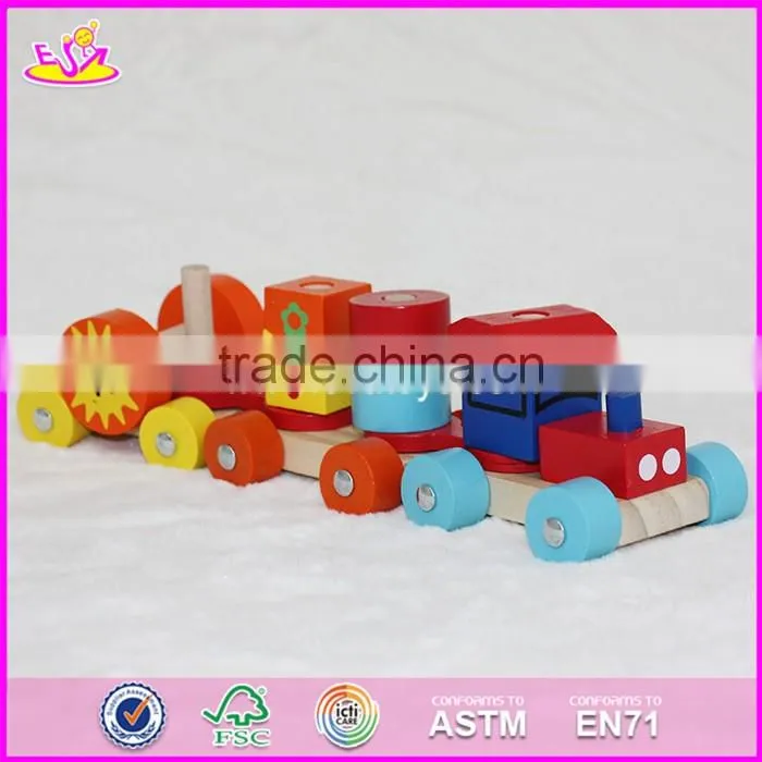 2017 New design funny children play wooden train toys W04A295