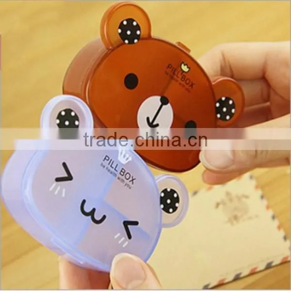 custom promotion 3 compartment plastic pocket pill box,custom cartoon plastic pocket pill box,custom plastic pill box suppplier