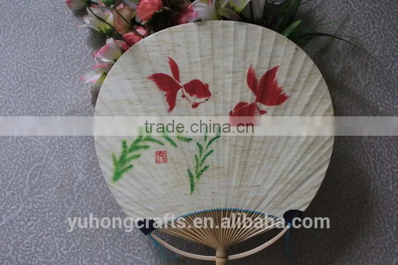 Top Sale Novelty Promotional Round Paper Hand Fan