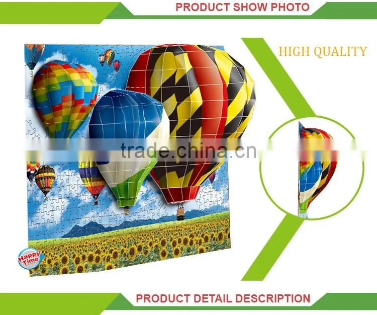 High quality plastic toy set hot air balloon board super 3d puzzle