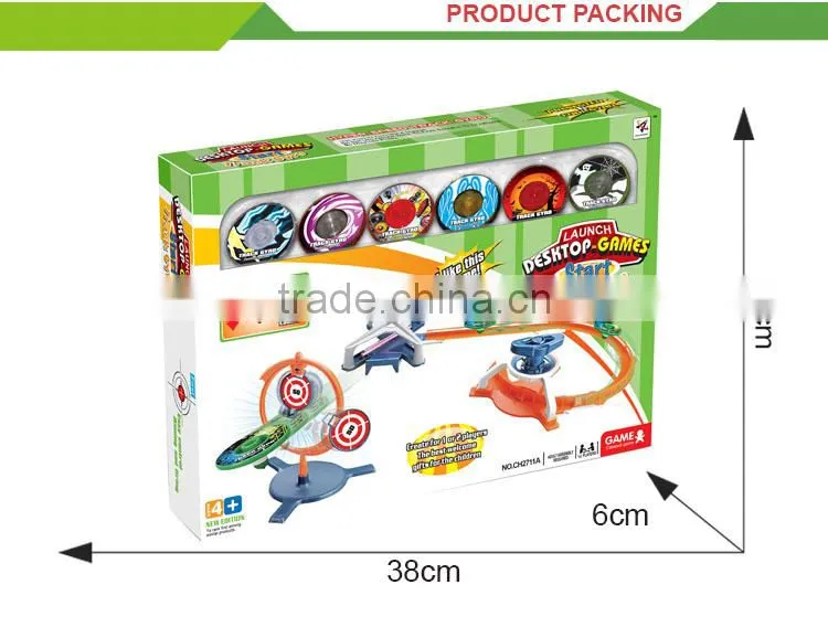 Best Sell colorful cheap building blocks track toy plastic spinning top