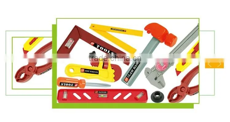 New design kids indoor pretend play toy plastic mechanic tool box set