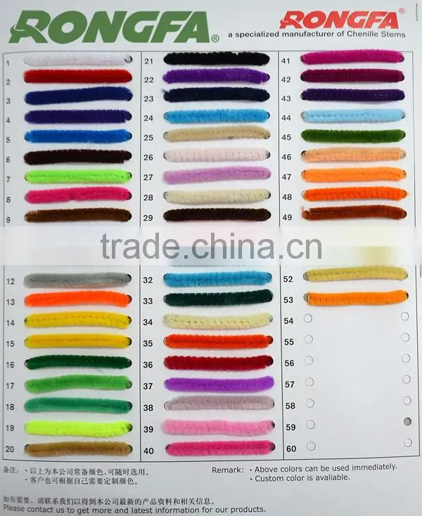 8mm x 50cm DIY handcraft two color metallic pipe cleaners