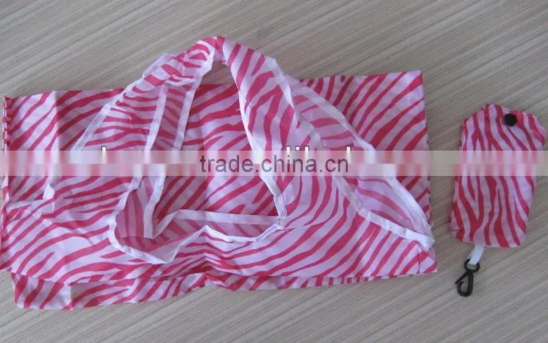 180T promotional gift Tote folding shopping bag