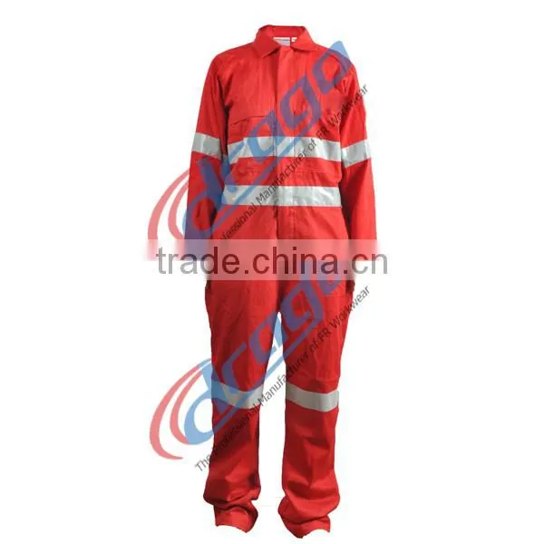 en471 100% Cotton flame prevention coverall for firefighting
