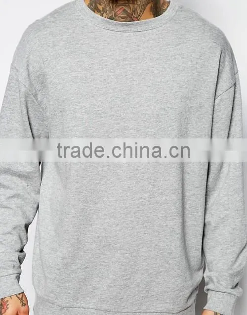 Wholesale comfortable oversized crewneck plain men sweatshirt made in China
