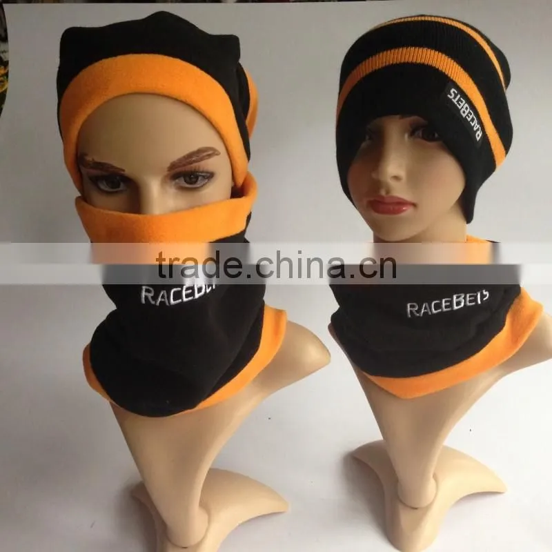 wind proof colorful fleece neck warmer hat